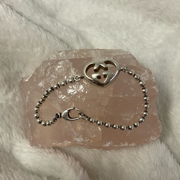 Gucci GG Heart Ball-chain Bracelet in Silver - Picture 5 of 7